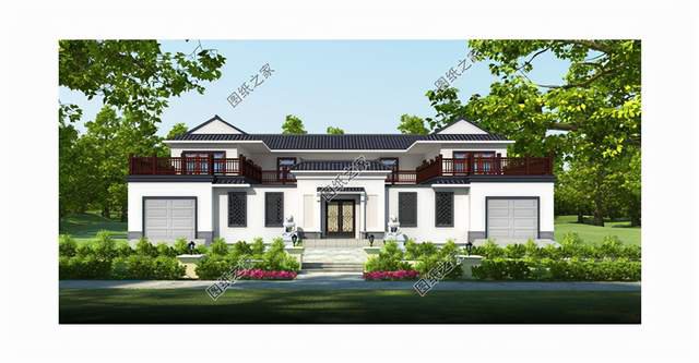 中式合院別墅設計，緊跟時代潮流，增加更多的實用性功能