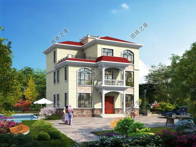 挑空農村別墅設計，室內空間大氣，居住起來會更加舒適