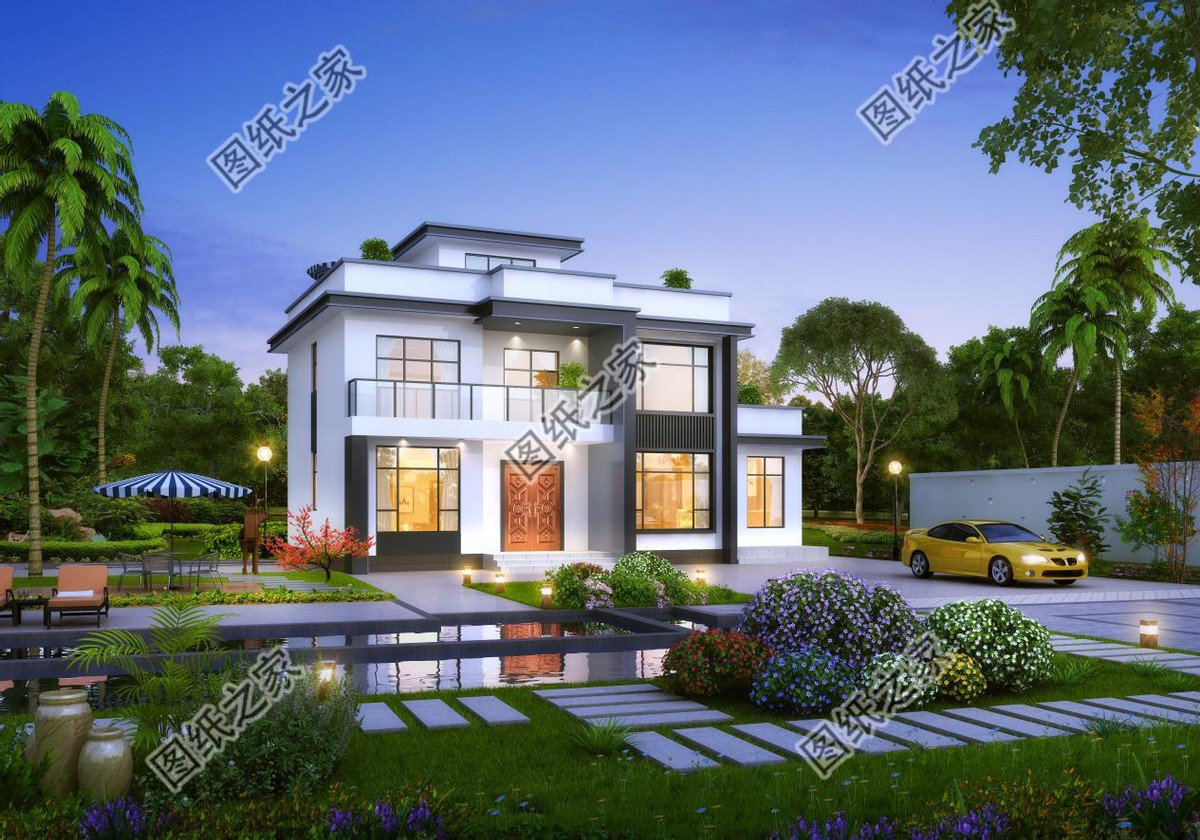 現(xiàn)代農(nóng)村別墅效果圖，內部功能夠用，不需要太多的成本就能建造