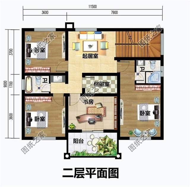 鄉(xiāng)村兩層自建房設(shè)計(jì)，農(nóng)村建房中的實(shí)力派，經(jīng)濟(jì)實(shí)用的好戶型