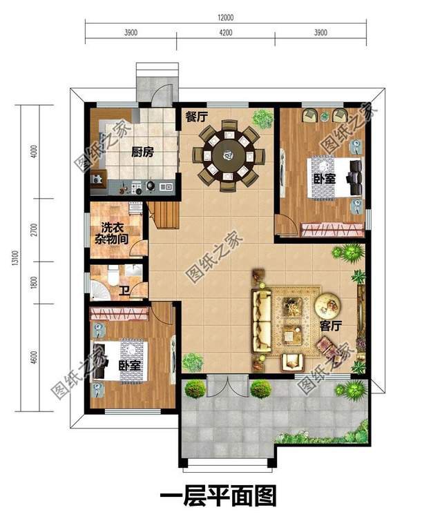 農(nóng)村自建房二層復(fù)式，一個老有所依的地方也是一個葉落歸根的家園