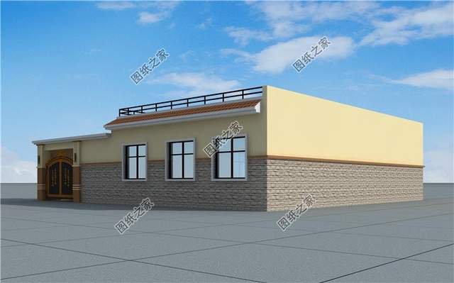 5款平屋頂一層別墅設(shè)計，這樣的平房建出來看誰說土