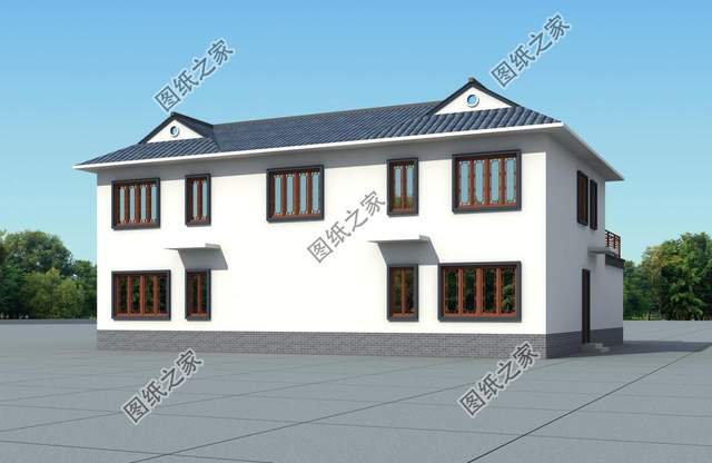 農村中式庭院別墅設計，白墻黛瓦搭配上超大庭院，美到懷疑人生