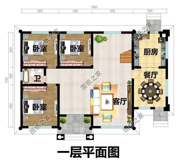 鄉(xiāng)村別墅帶偏房設計集，獨立廚房，保證清潔衛(wèi)生