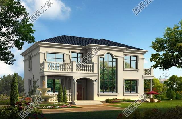 歐式復式別墅設計，室內十分寬敞通透，提升居住體驗感