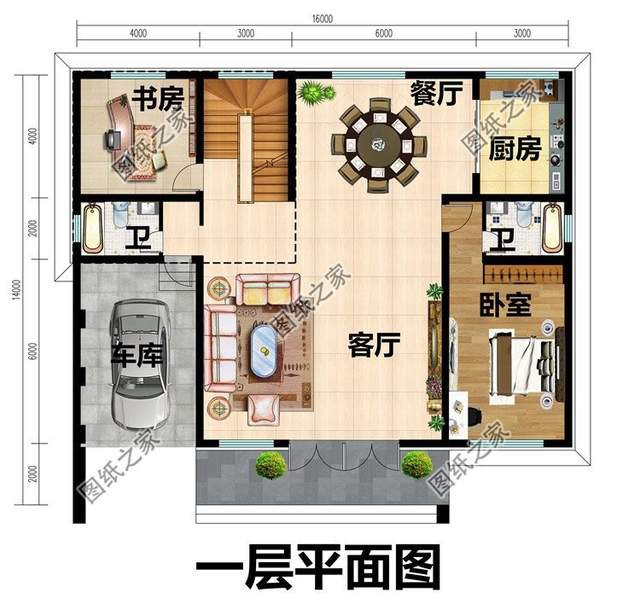 兩層半農(nóng)村自建房設(shè)計(jì)，有車庫帶露臺，增加幸福感