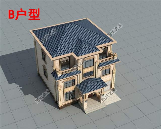 兩層半農(nóng)村自建房設(shè)計(jì)，有車庫帶露臺，增加幸福感