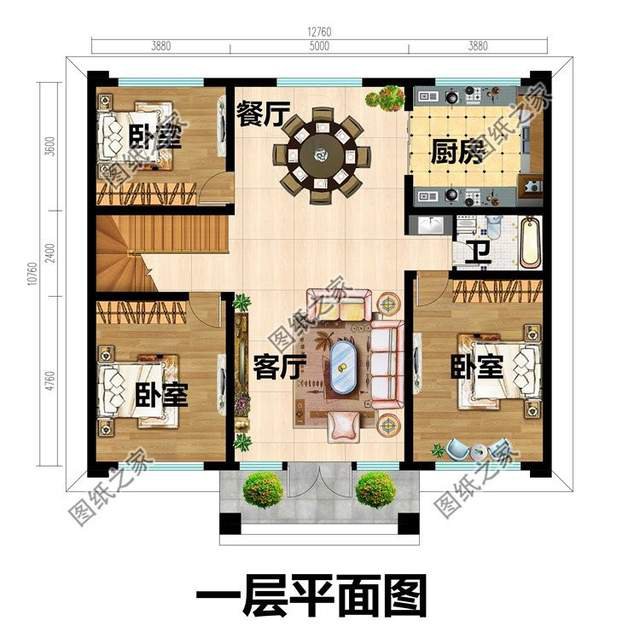 適合在農村建造現代簡約風格別墅，簡潔明快的居住空間