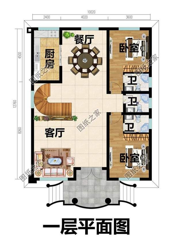 農(nóng)村三層別墅設(shè)計圖，高大氣派，氣場磅礴自帶強大氣場