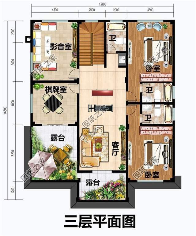 農(nóng)村三層別墅設(shè)計圖，高大氣派，氣場磅礴自帶強大氣場