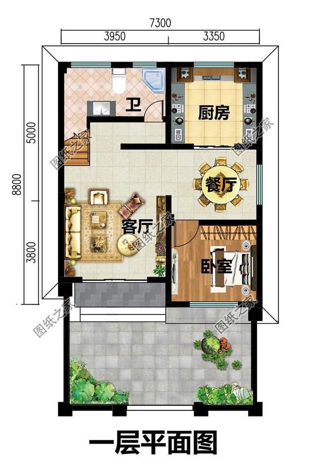 文化石裝飾的農(nóng)村別墅，外觀色彩自然，紋理粗獷豪放