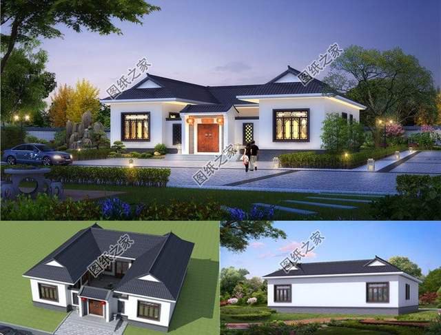 經典中式自建別墅設計，造型古樸典雅，出彩設計還原傳統住宅風采