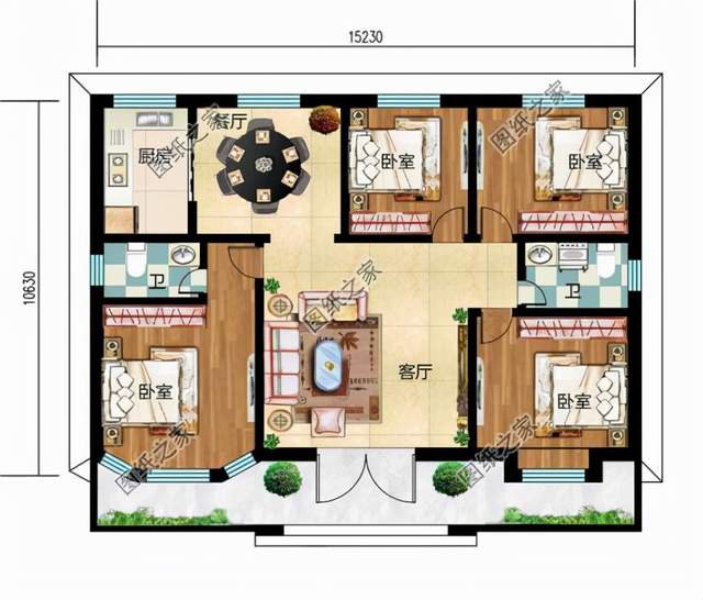 農村自建養老房設計，這樣的一層住宅最實用，居住舒適度拉滿