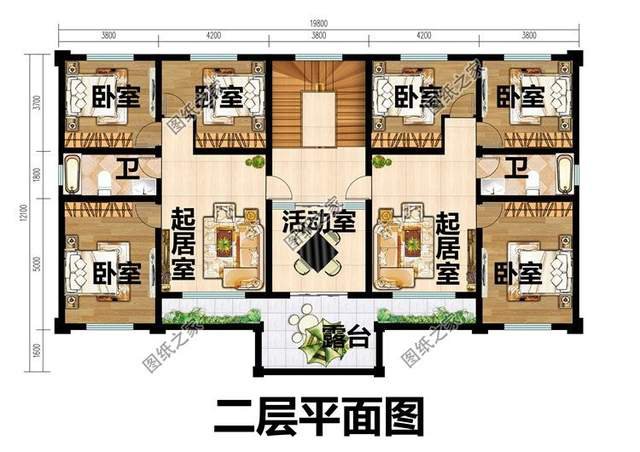 雙拼住宅設計，外觀大氣威嚴，內部格局合理實用