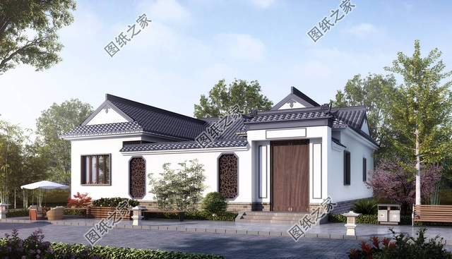 一層農村別墅設計，樸實的農村住宅設計，實在踏實接地氣