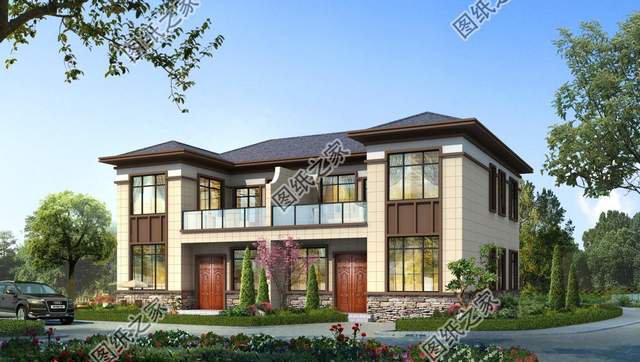 農(nóng)村兄弟雙拼房，房屋外觀氣派，家人互相有個(gè)照應(yīng)