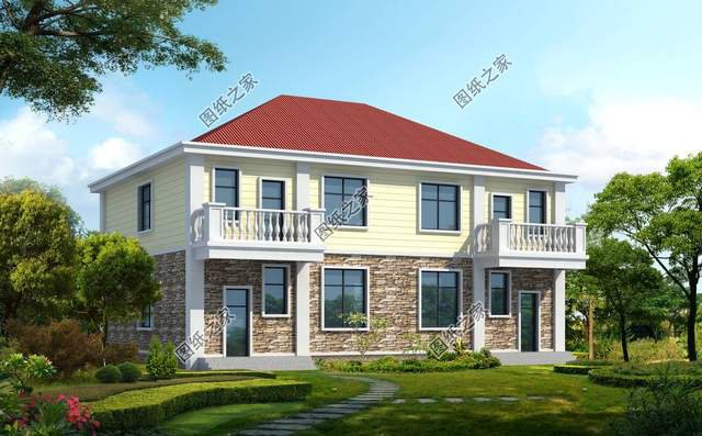 農(nóng)村兄弟雙拼房，房屋外觀氣派，家人互相有個(gè)照應(yīng)