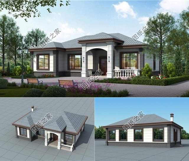 農村一層自建房設計，樸實的鄉村氣息，更適合老人居住