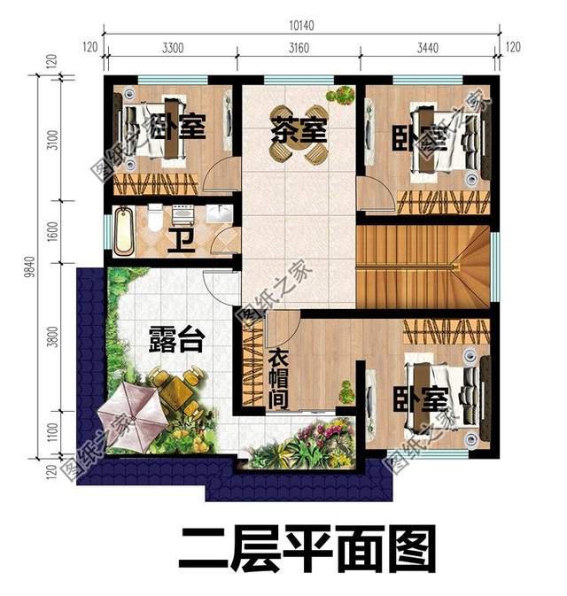 兩層簡單經濟型別墅設計，造型簡約，寶藏圖紙別錯過