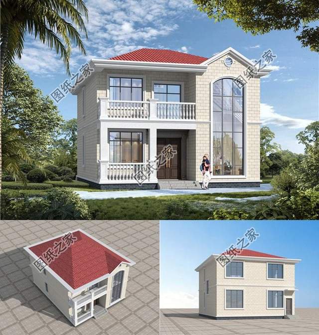 兩開間小戶型別墅設計，戶型實用造價經濟，小面積建房首選