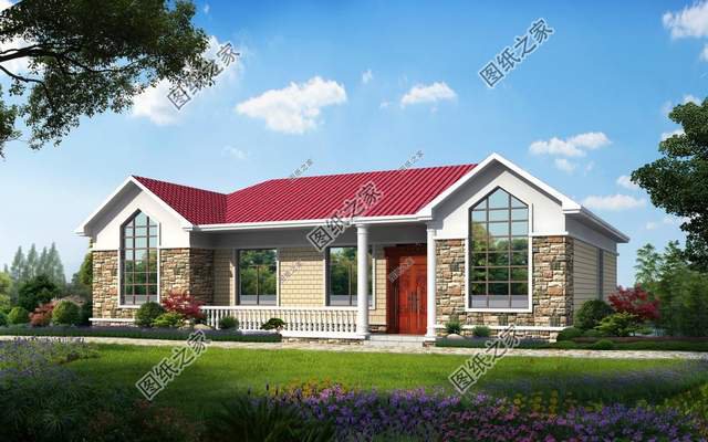 五開間一層別墅設計，伴在父母身邊，享受天倫之樂