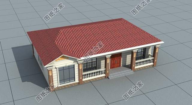 五開間一層別墅設計，伴在父母身邊，享受天倫之樂