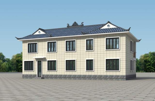 二層中式合院別墅設(shè)計，受百年建房歷史的加持，氣勢恢宏且神秘