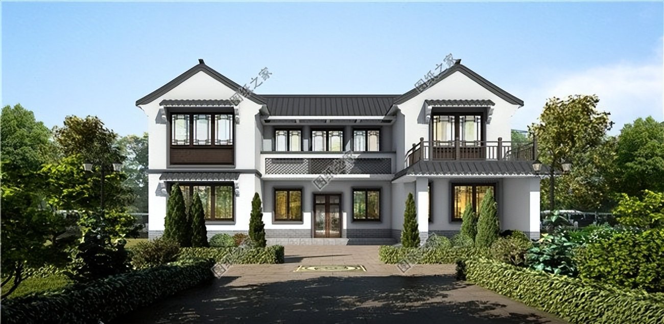 仿古中式農(nóng)村自建房設(shè)計，猶如古詩畫卷般的意境，格外美觀大氣