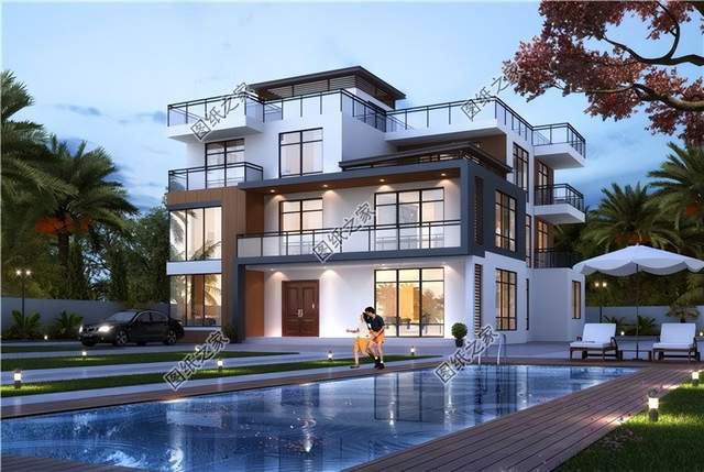 簡(jiǎn)約現(xiàn)代三層別墅設(shè)計(jì)，多處細(xì)節(jié)的雕刻處理使得戶型通透又大氣