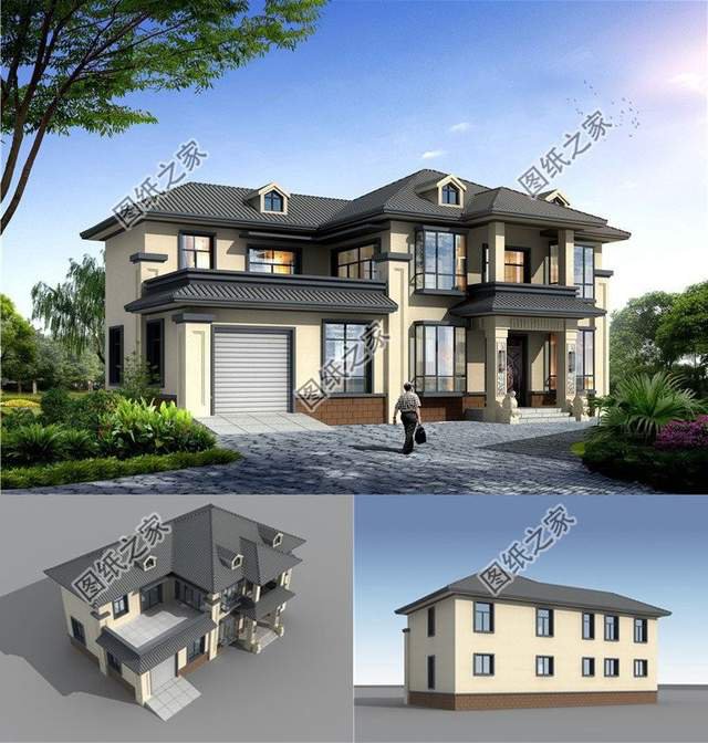 農村帶車庫的自建房推薦，車庫也可以當倉庫，可以停車多用途