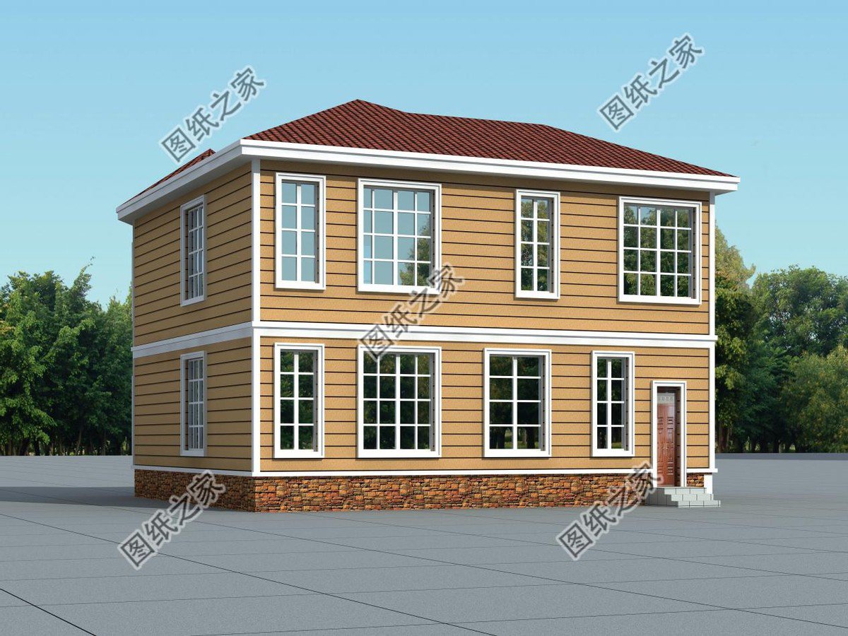 帶有飄窗的別墅設計，美觀墻面主體，增強住宅的立體感