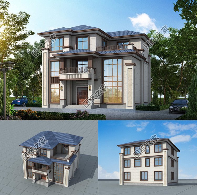 農村新中式自建別墅設計，給人古樸韻味、清雅別致的經典享受