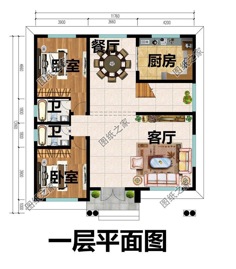 農村簡歐式自建房設計，巧妙的色彩搭配營造溫馨居住氛圍
