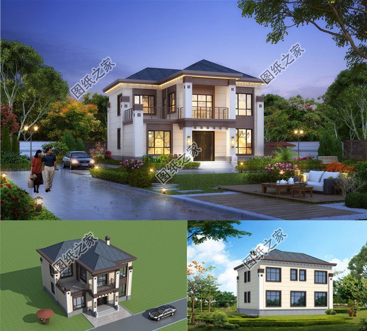 農(nóng)村二層別墅設(shè)計(jì)圖，占地百來(lái)平，滿足居住的需求