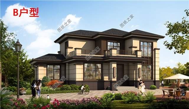 面積百來平農村二層別墅，既美觀又實用，施工簡單造價經濟