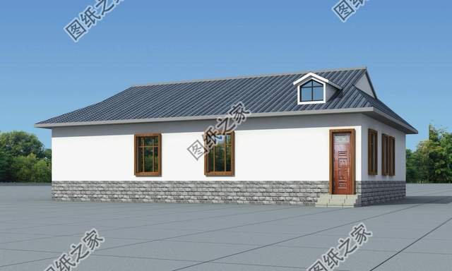 一層中式自建房設計，方便居住使用，古韻十足