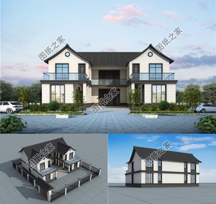 中式合院自建房圖集，古典大方的款式，在老家建上一棟超級棒