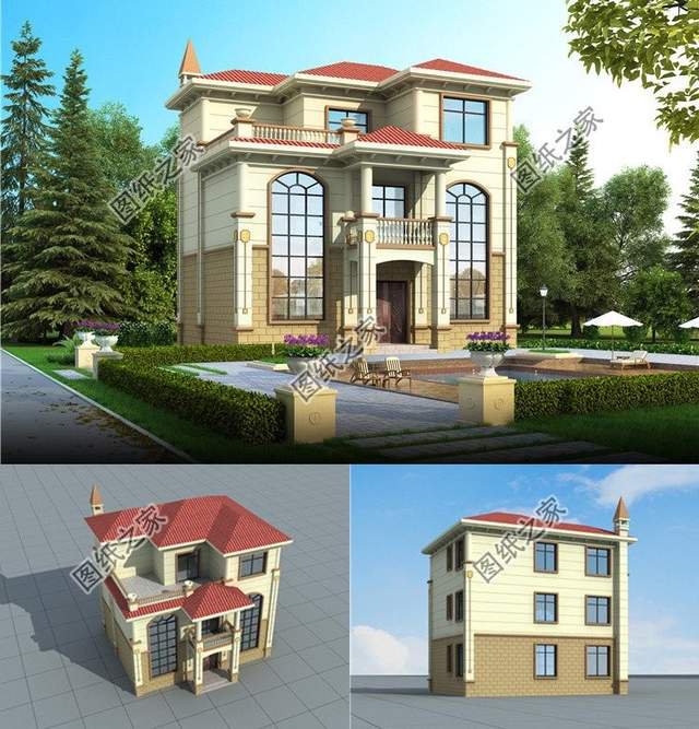 簡歐三層別墅設計，時尚雅致，簡約又不失別致感