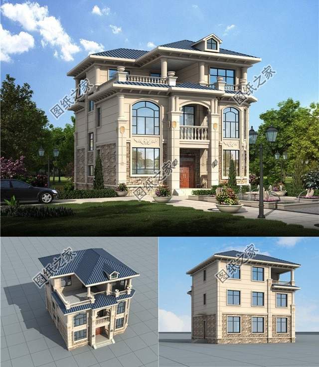 簡歐三層別墅設計，時尚雅致，簡約又不失別致感