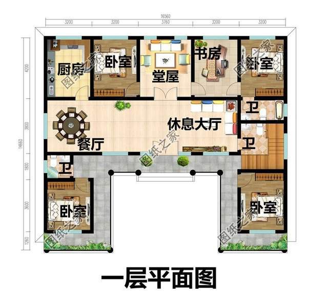 復古農村別墅設計，中式對稱之美略顯大氣，散發著幾百年的厚重感