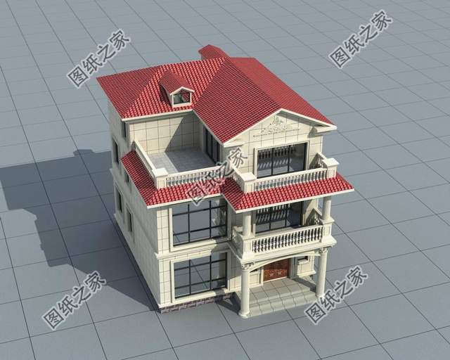 農村三層別墅設計，平淡的鄉村生活，滿滿的都是幸福的滋味