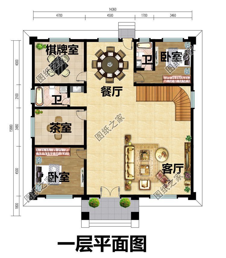 農村兩層半別墅推薦，實用型房屋設計，更適合農村建造