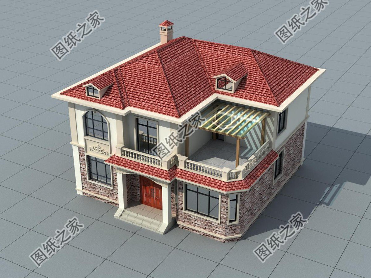 歐式農村別墅推薦，多露臺多陽臺的設計，增添整個住宅的美感