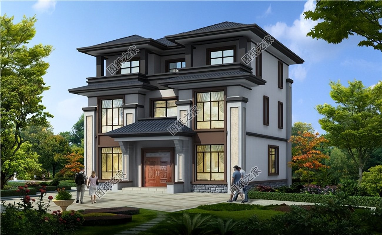 新中式三層別墅設(shè)計(jì)，傳統(tǒng)中帶有時(shí)代感，你們心動(dòng)了沒？