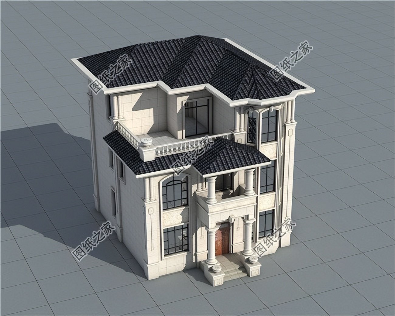 四款三層別墅設計，豐富的立面造型，盡顯莊嚴大氣