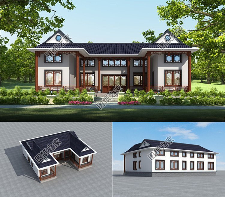 四套新中式別墅設計，與清風美景作伴享受農村的慢生活