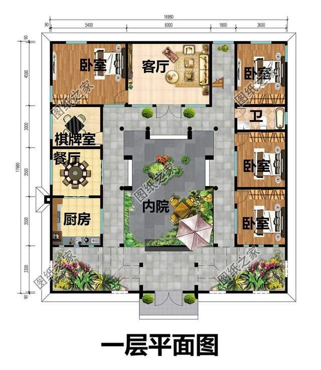 鄉村一層半別墅設計，安逸舒適，施工簡單，更適合新農村建設
