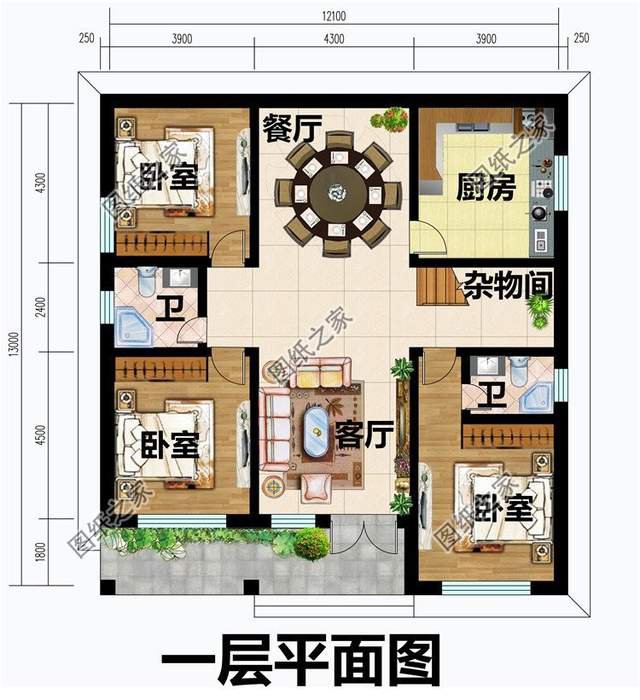 鄉村一層半別墅設計，安逸舒適，施工簡單，更適合新農村建設
