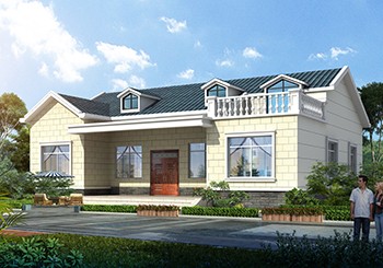 一層半帶閣樓別墅設計圖，悠閑舒適，養老度假皆可