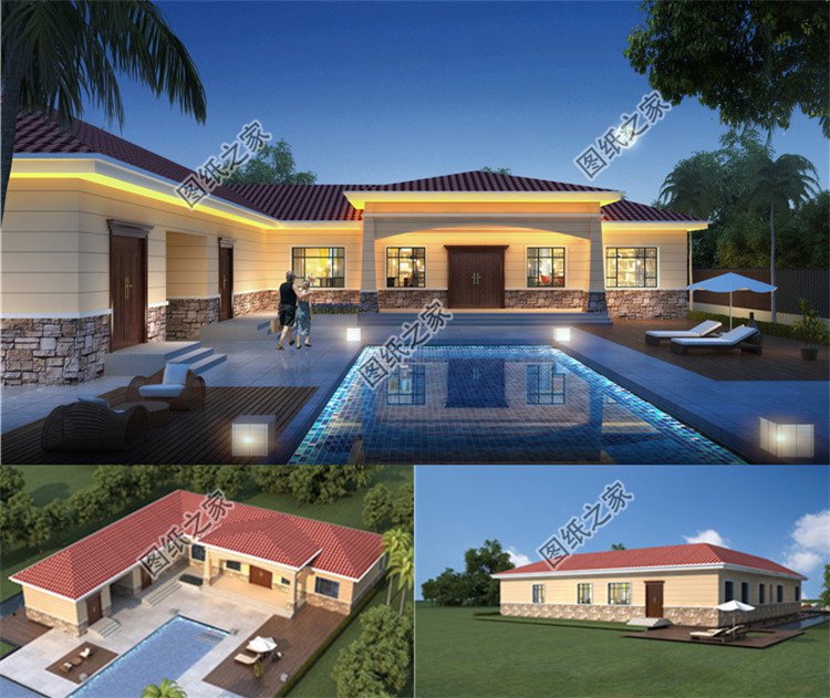 適合農(nóng)村自建的一層養(yǎng)老房效果圖